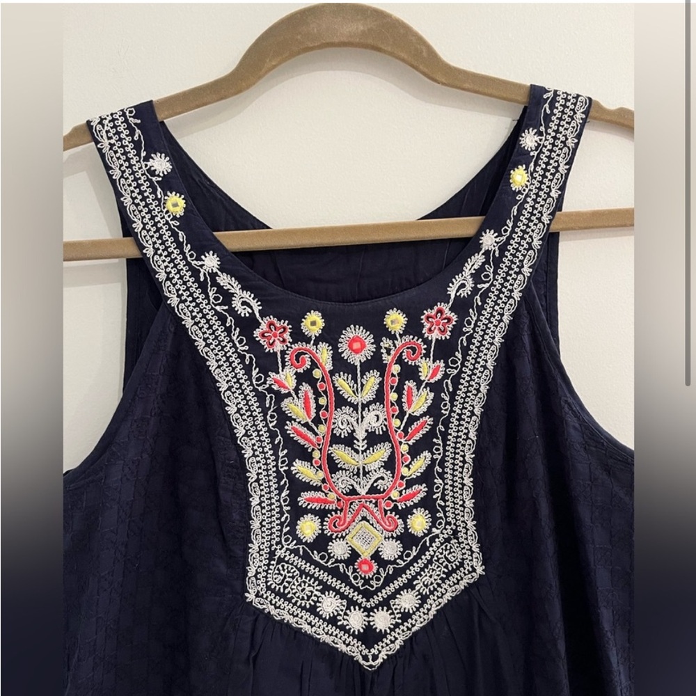 Anthropologie Maeve Tisa Swing Dress Floral Embroidered Sundress - Picture 3 of 7